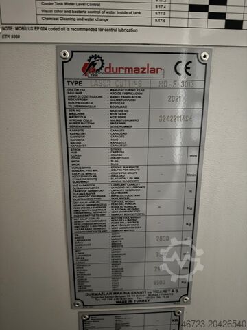 Laserschneidmaschine DURMA HD-F 3015