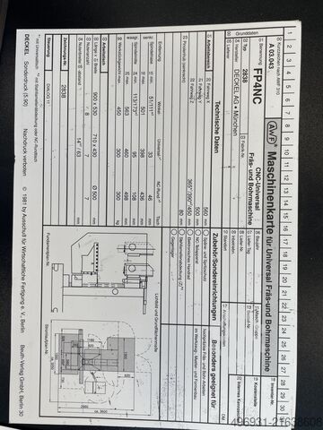 Tool milling machine Deckel FP4 NC