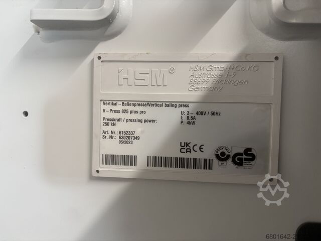 Ballenpresse HSM V-Press 825 plus pro