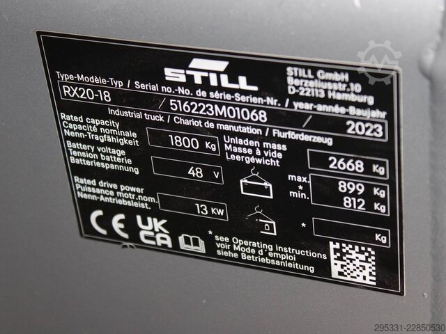 Elektro 3 Rad-Stapler Still RX 20-18  6223