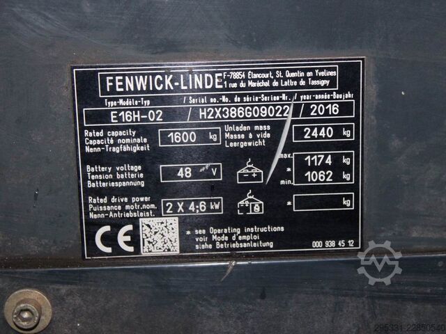 Elektro 3 Rad-Stapler Linde E 16 H 02 386