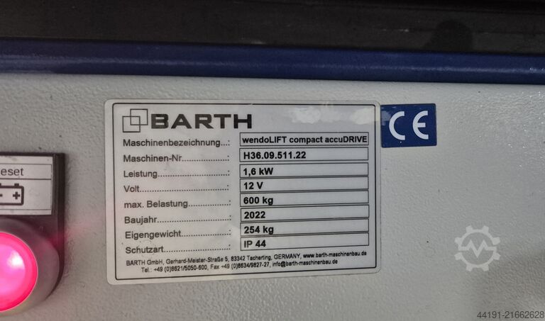 Worktable Barth wendoLIFT compact accuDrive Barth wendoLIFT compact accuDrive