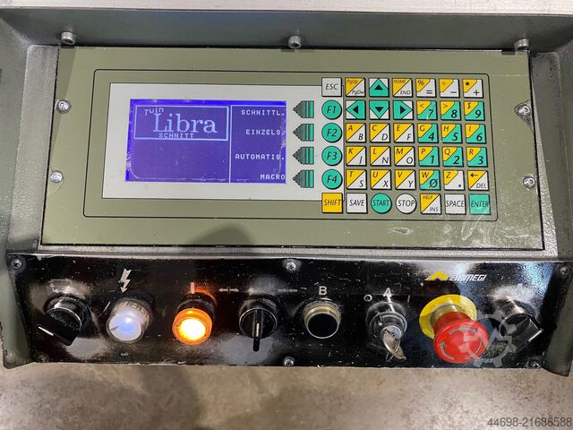 Double mitre saw for aluminium profiles Emmegi Twin Libra