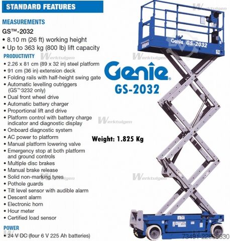 Scherenarbeitsbühne Genie GS-2032 ( 8,13m )