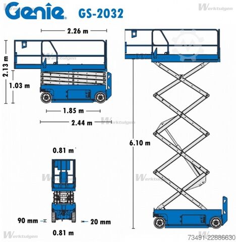 Scherenarbeitsbühne Genie GS-2032 ( 8,13m )