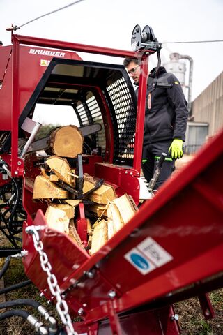 Sägespaltautomat, Holzspalter Brugger SA48 Pro