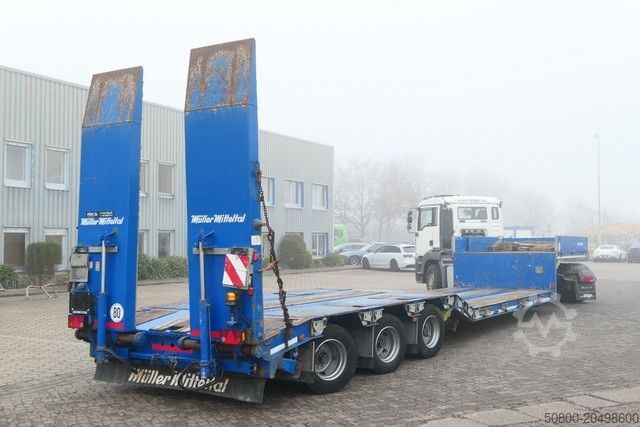 Tieflader-Sattelauflieger MÜLLER-MITTELTAL TTS-VLL 30,0 Profi, Gelenkt, hydr. Rampen, BPW
