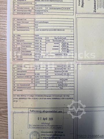 Kipper LKW MAN TGS 35.480 / 8X4 / Meiller Bordmatik