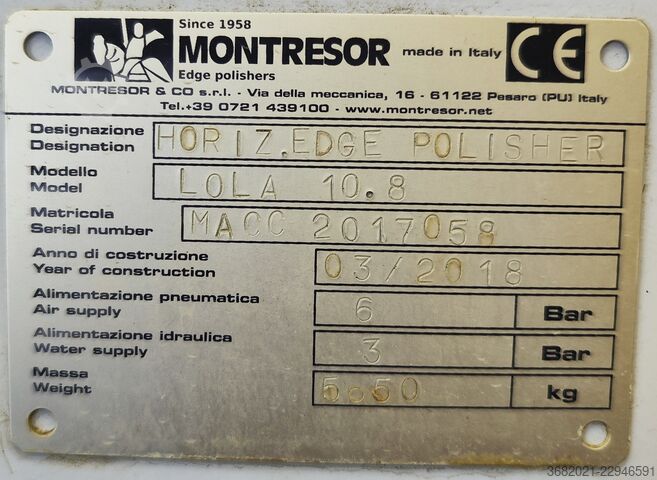Edge sanding machine Montresor Lola 10.8