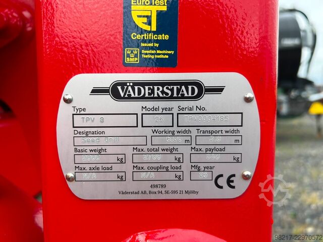 Väderstad Tempo V TPV 8 + FH 2200 Väderstad Tempo V TPV 8 + FH 2200