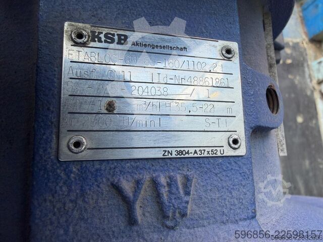 Water pump KSB ETABLOC-GN 65-160/1102,21 Pompa odśr KSB ETABLOC-GN 65-160/1102,21 Pompa odśr