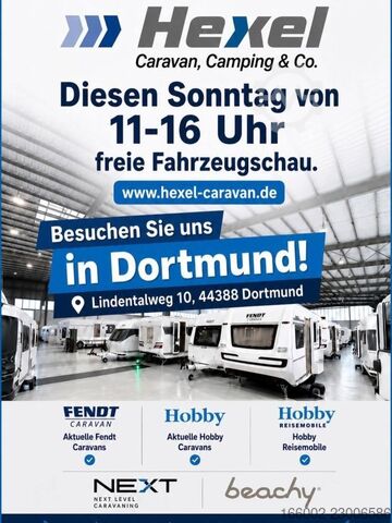 Wohnwagen HOBBY Excellent Edition 650 KMFe 2.200 kg Auflastung
