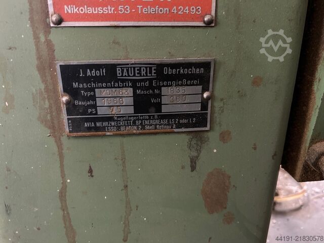 Thickness planer Bäuerle DM 63 Bäuerle DM 63