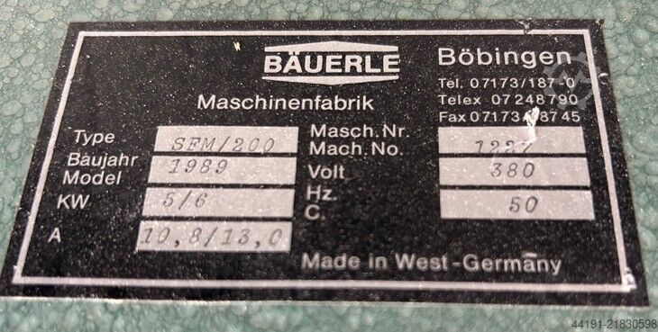 Bäuerle SFM 200 Tilting Spindle Moulder Bäuerle SFM 200