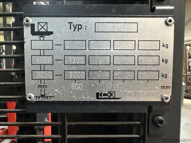 L 20 AS * DEMO !! Atex Proplan EX 2GD / Zone 1 - 21 - 22 * Triplex FFL !! NEW battery !! LINDE L 20 AS * DEMO !! Atex Proplan EX  2GD / Zone 1 - 21 - 22  * Triplex FFL !! NEW battery !!