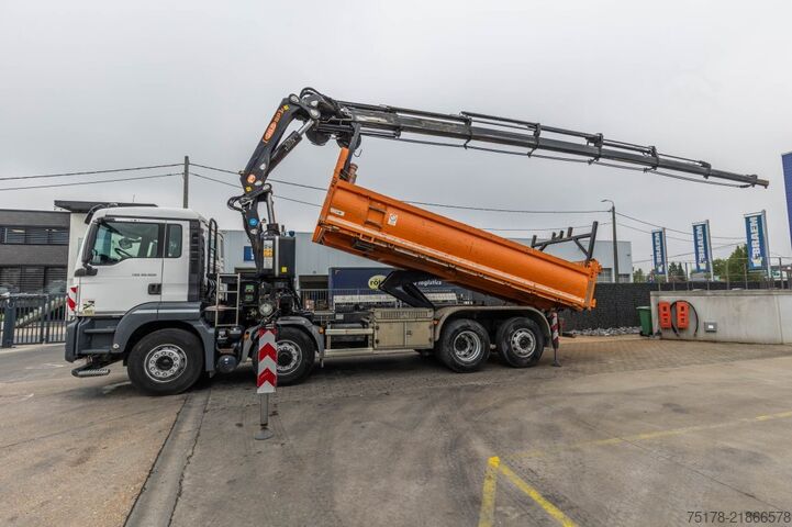 Tipper with crane MAN TGS 35.400 BL -8x4H-6+ PM 38.5 SP-LC/7x