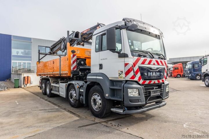 Tipper with crane MAN TGS 35.400 BL -8x4H-6+ PM 38.5 SP-LC/7x