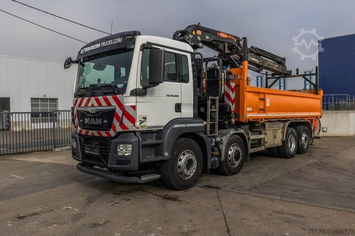 Tipper with crane MAN TGS 35.400 BL -8x4H-6+ PM 38.5 SP-LC/7x