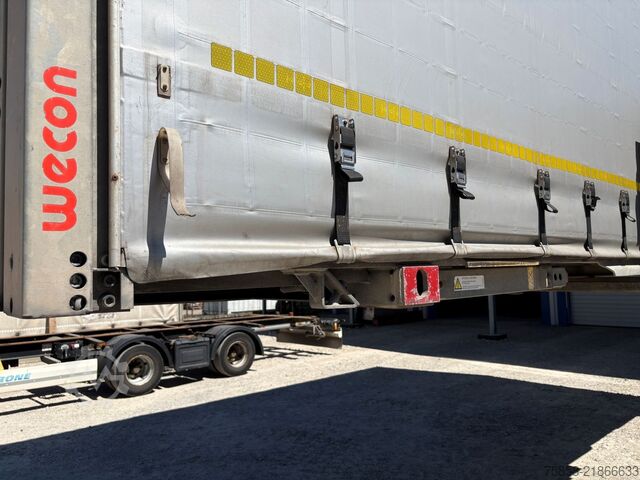 Swap body with flatbed & tarp Wecon Jumbo Verzinkt 3m Innen Hubdach