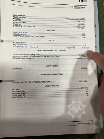 Hochdruck-Homogenisierer NIRO SOAVI NS 3110 / 90 HA