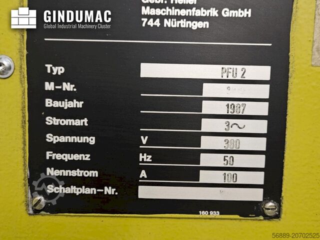 VERTIKALES BEARBEITUNGSZENTRUM HELLER PFU2