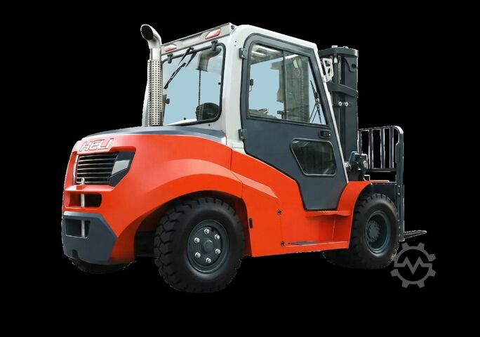 Diesel front loader Heli CPCD50-G3-5t - 4m Hub Duplex Vollkabine - Garantie