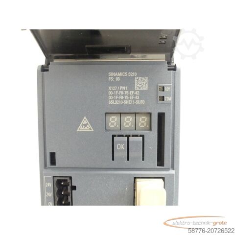 Component Siemens 6SL3210-5HE11--5UF0 SINAMICS S210 SN:T-P76302323 - ! -