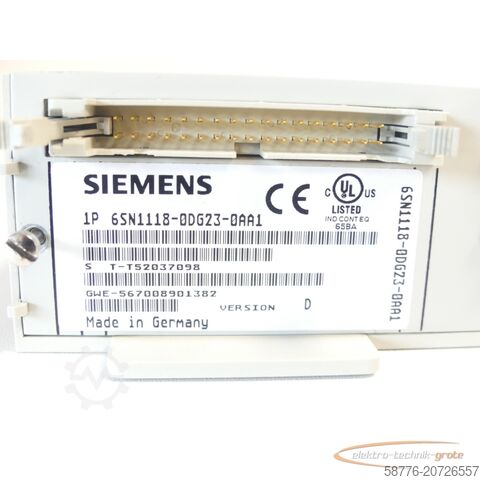 Component Siemens 6SN1118-0DG23-0AA1 Regelungseinschub Version D SN T-T52037098