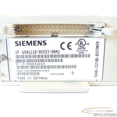 Component Siemens 6SN1118-0DG23-0AA1 Regelungseinschub Version D SN T-T82031818
