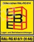 Steckregal lichtgrau H2700xB750xT600mm - 1 ST  