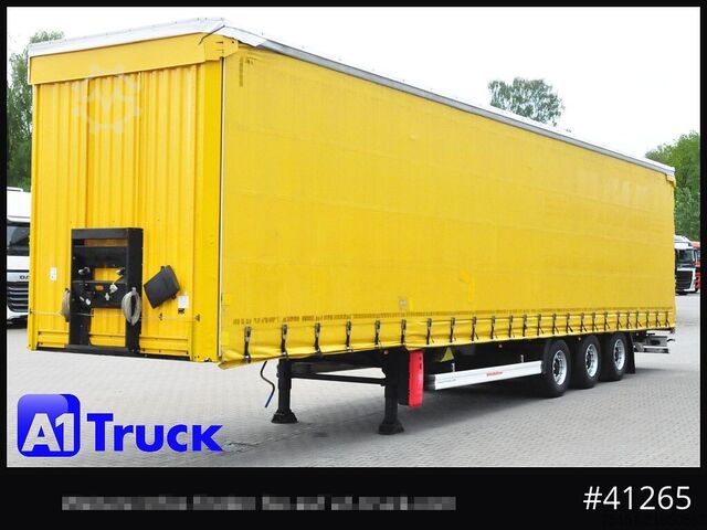 Open semitrailer with tarp KAESSBOHRER Mega Trailer, Code XL, Aluplank, TÜV 07/2026