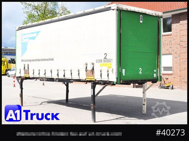 Swap body with flatbed & tarp KOEGEL 7.45  BDF Wechselbrücke, Schiebeplane
