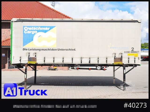 Swap body with flatbed & tarp KOEGEL 7.45  BDF Wechselbrücke, Schiebeplane