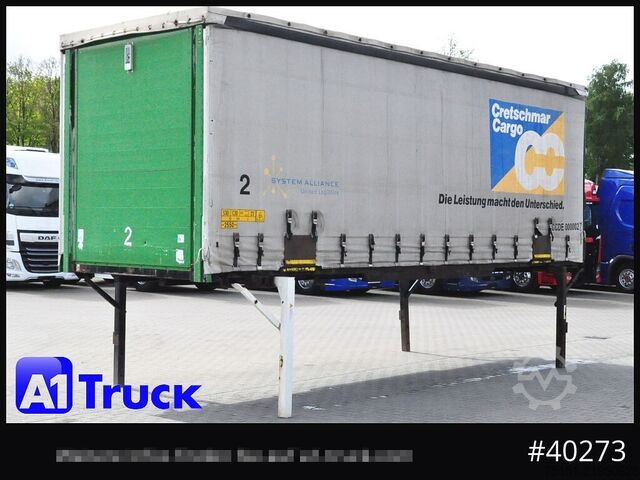 Swap body with flatbed & tarp KOEGEL 7.45  BDF Wechselbrücke, Schiebeplane