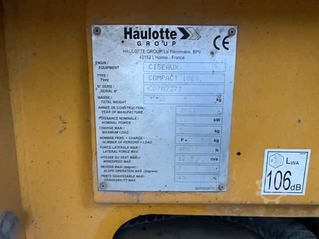 Scherenhubtisch Haulotte Compact 10 (10m)
