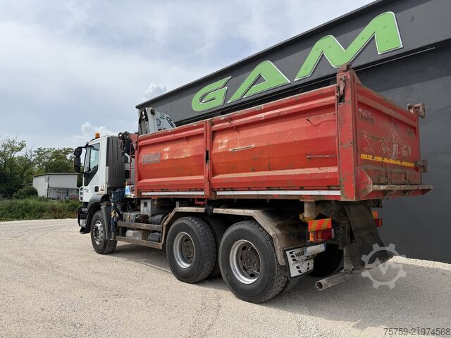 Tipper truck Iveco Trakker 380T45 Kipper + Kran CORMACH 6x4