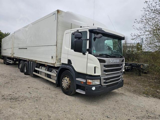 Beverage truck SCANIA P400 mit Orten Schwenkwand und Orten Schwenkwand