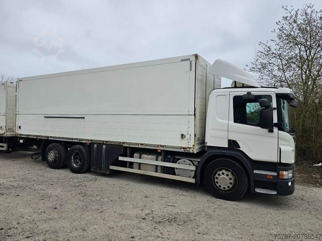 Beverage truck SCANIA P400 mit Orten Schwenkwand und Orten Schwenkwand
