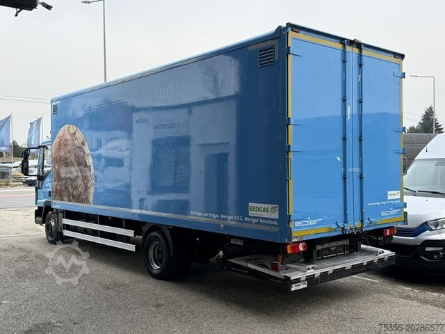 Box truck IVECO EC ML120E21/P CNG Erdgas Klima 7,2m Koff LBW+Tür