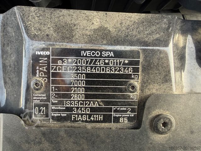 Transporter mit Kipper IVECO Daily 35C12 Kipper Zwillingsbereift RD3450