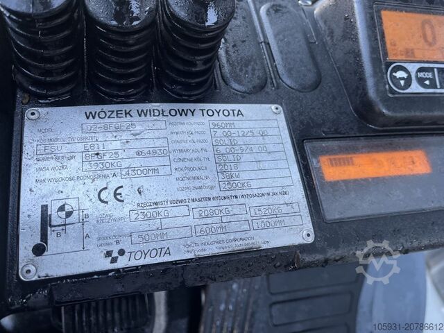 LPG Forklifts Toyota 8FGF25