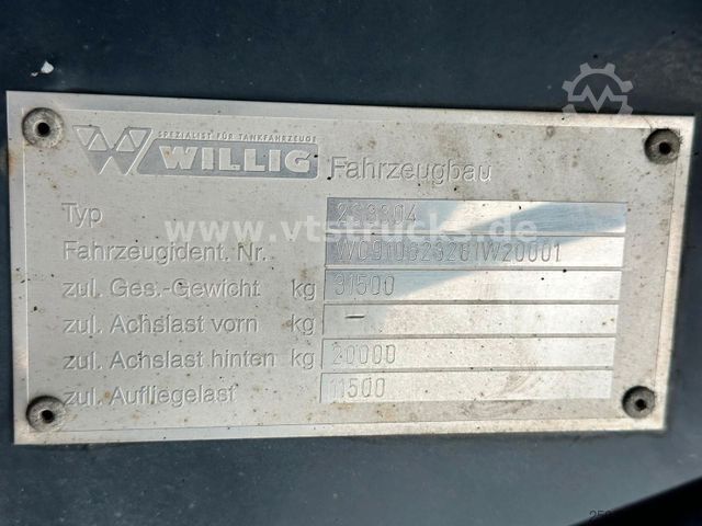 Tanker semitrailer  WILLIG 4 Kammern Tanker/Diesel/TRIDEC/SENING 33