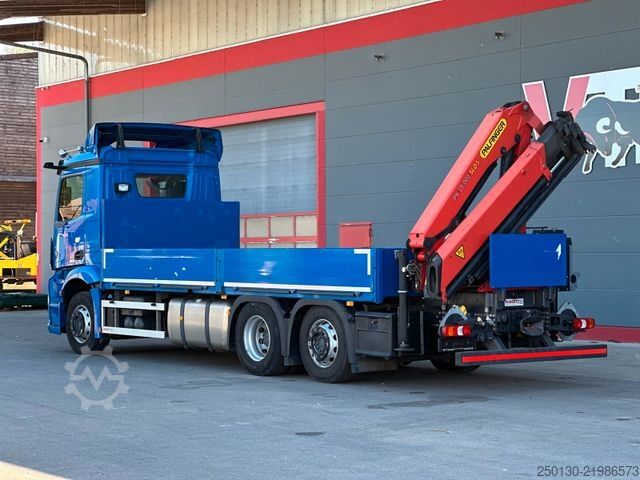 Flatbed truck MERCEDES-BENZ Actros 2551 6x2 LL/PALFINGER+ Ackermann AH/ Glas