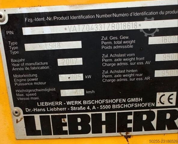 Wheel loader LIEBHERR L 538 kein 524 542 546