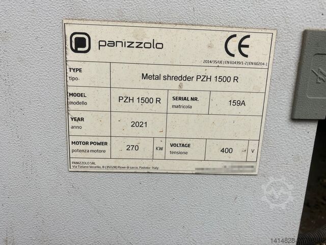 Zerkleinerungsanlage PANIZZOLO PZH1500R
