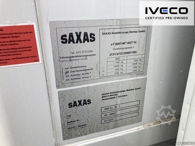 Transporter mit Koffer IVECO 70C18HA8/P - Koffer/LBW - wenig Km -