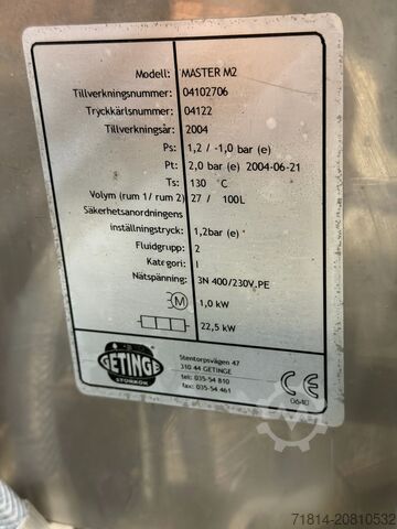 Kochkessel mit Mixer GETINGE M2