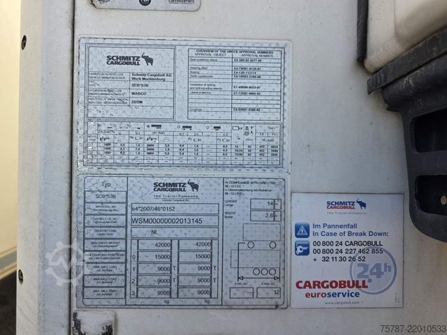 Reefer semitrailer SCHMITZ CARGOBULL Tiefkühler, 3 Kammern, Lenkachse, Carrier Vector
