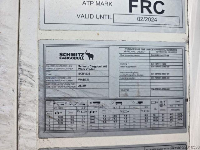 Reefer semitrailer SCHMITZ CARGOBULL Doppelkstock Tiefkühler, SKO, Wartungsvertrag