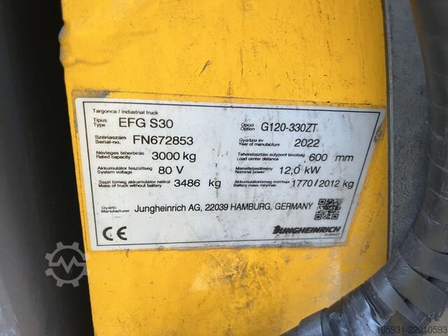 Electric 4-wheel forklift Jungheinrich EFGS30